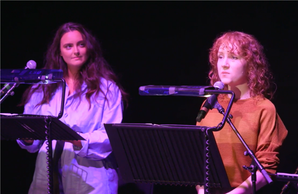 Actor performing on stage at the Lowry during production of A Mother's Song