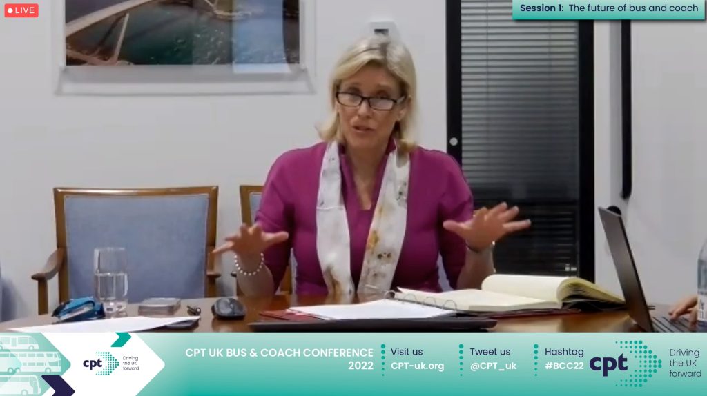 Individual presenting from there office during a remote live stream event.