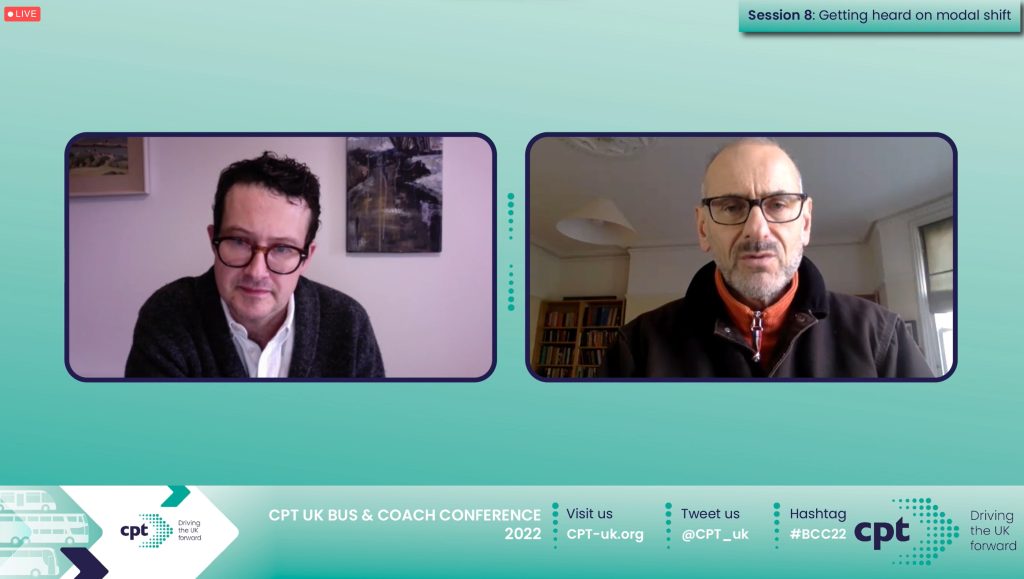 2 speaker branded split screen during remote live stream event.